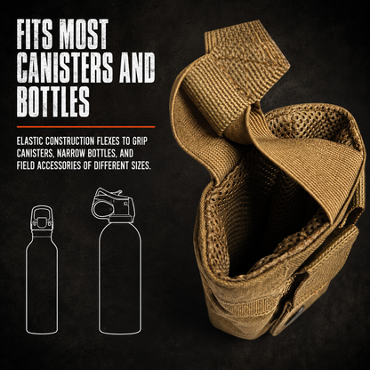 Lone Trail bear spray pouch fits most canisters and bottles with elastic construction