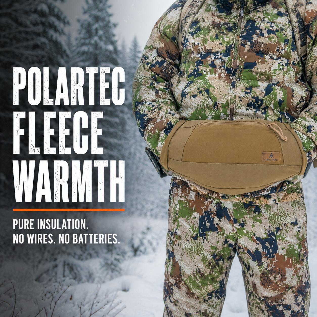 Lone Trail insulated hand muff Polartec fleece warmth