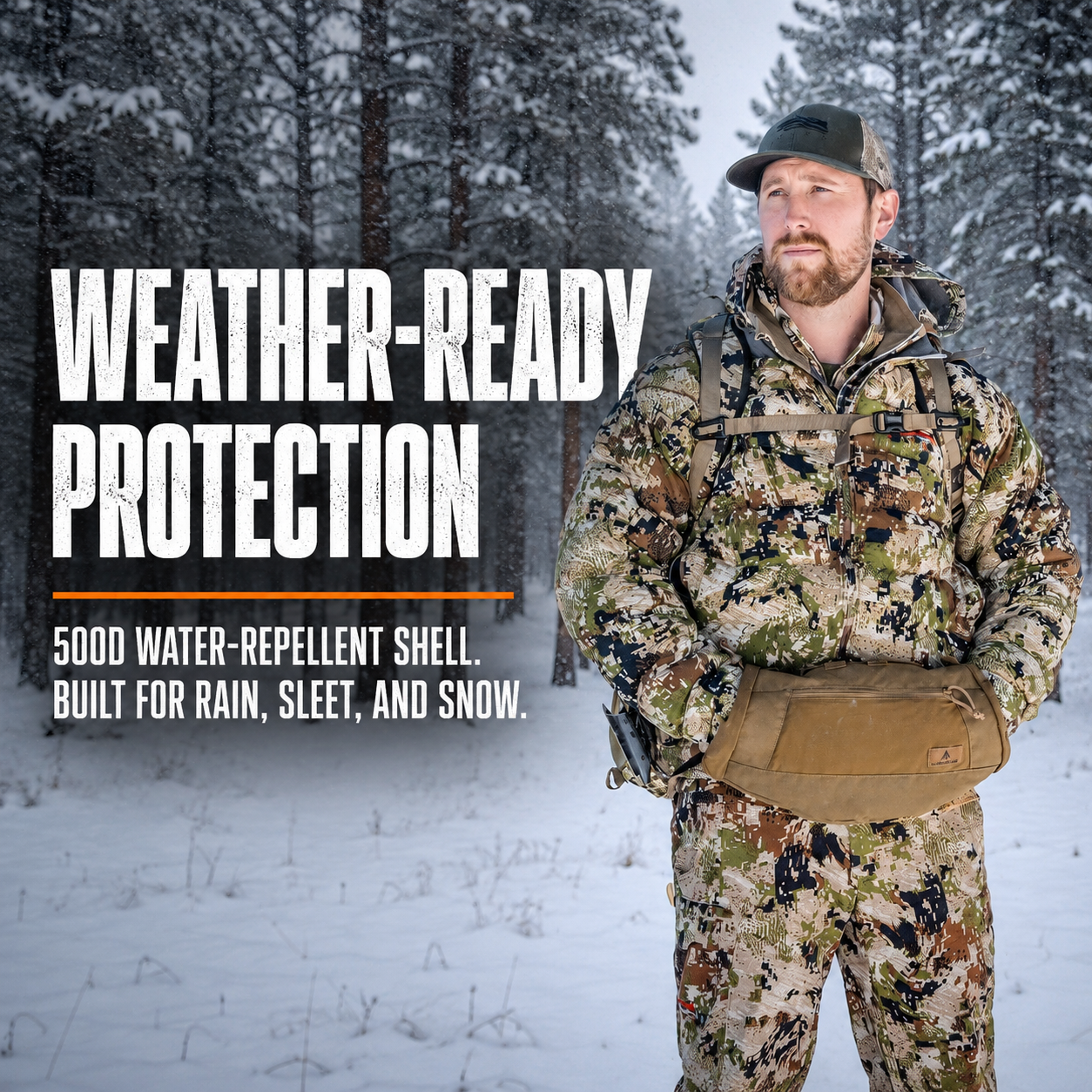 Lone Trail insulated hand muff weather-ready 500D water-repellent shell
