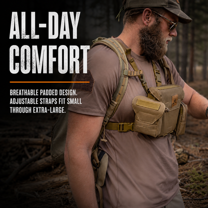 Lone Trail LT1 bino harness breathable padded straps for all-day comfort