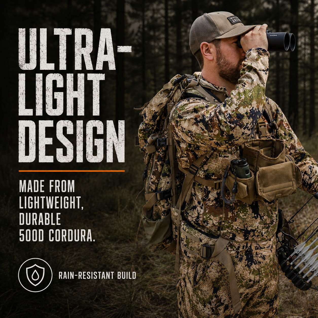 Lone Trail LT2 bino harness ultralight durable 500D Cordura build