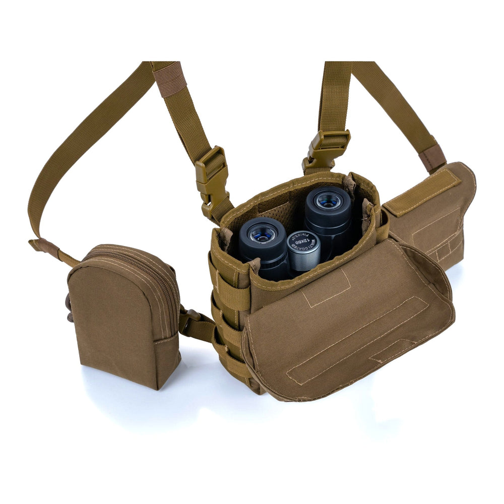Binoculars in the LT1 chest pack