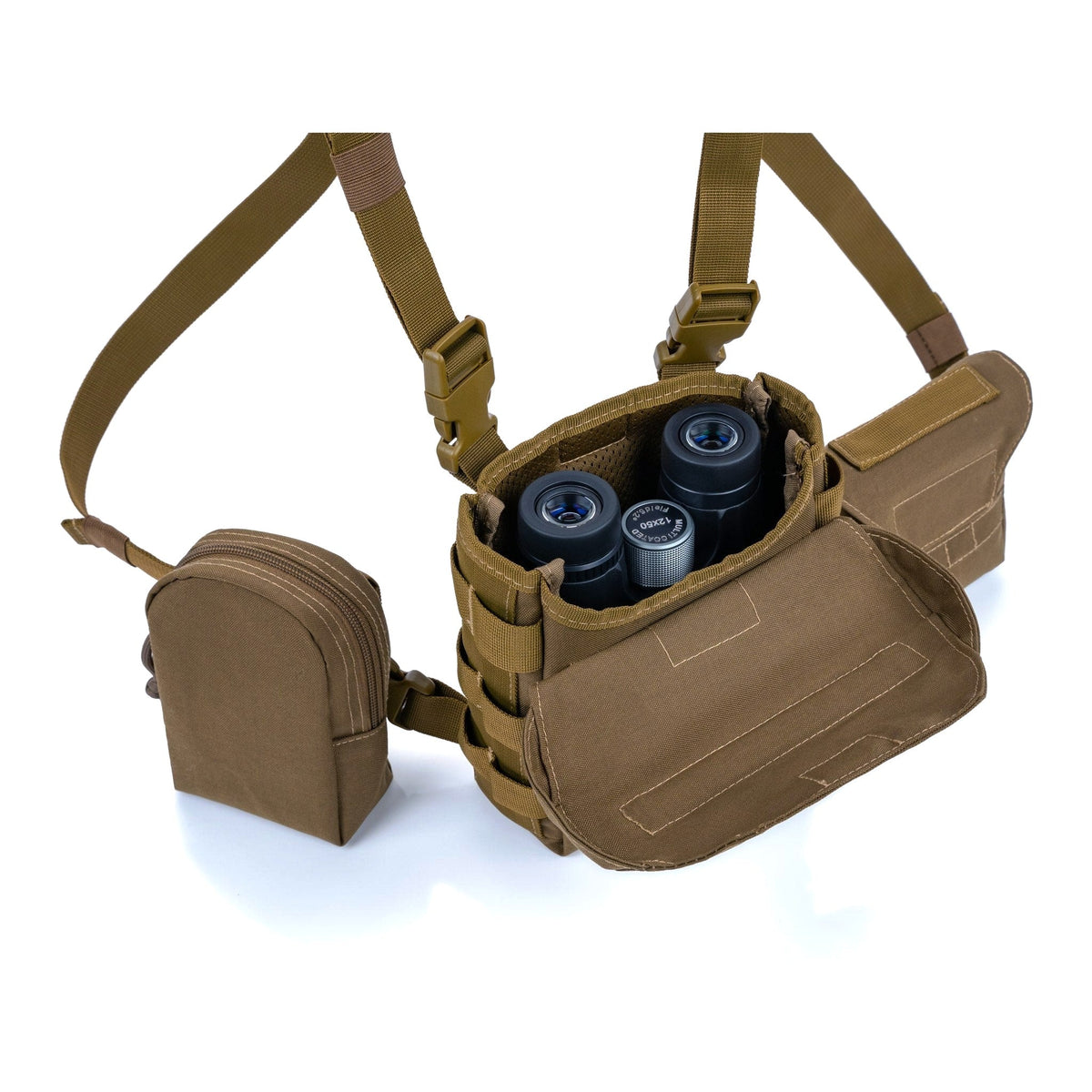 Binoculars in the LT1 chest pack