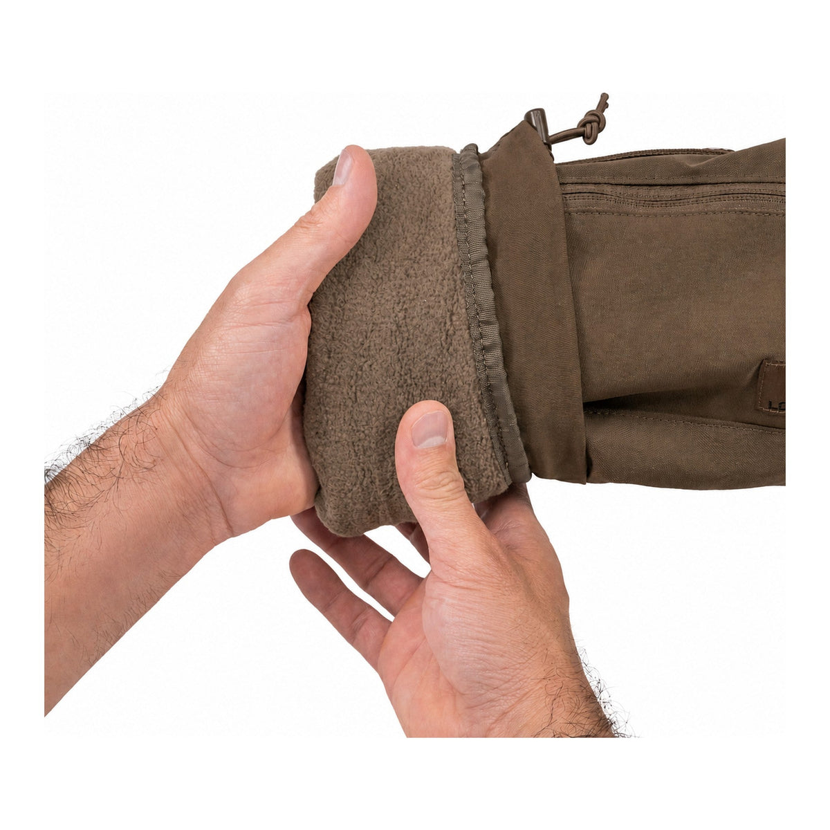 Fleece lining of the hand muff