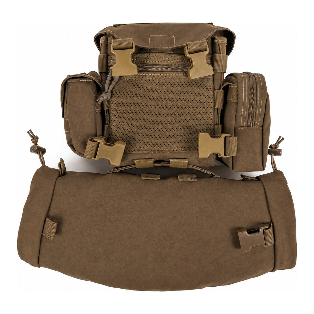 Hand muff MOLLE webbing on top
