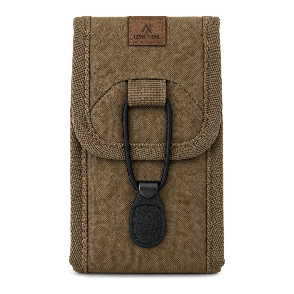Rangefinder pouch, front, elastic cord and hook closure