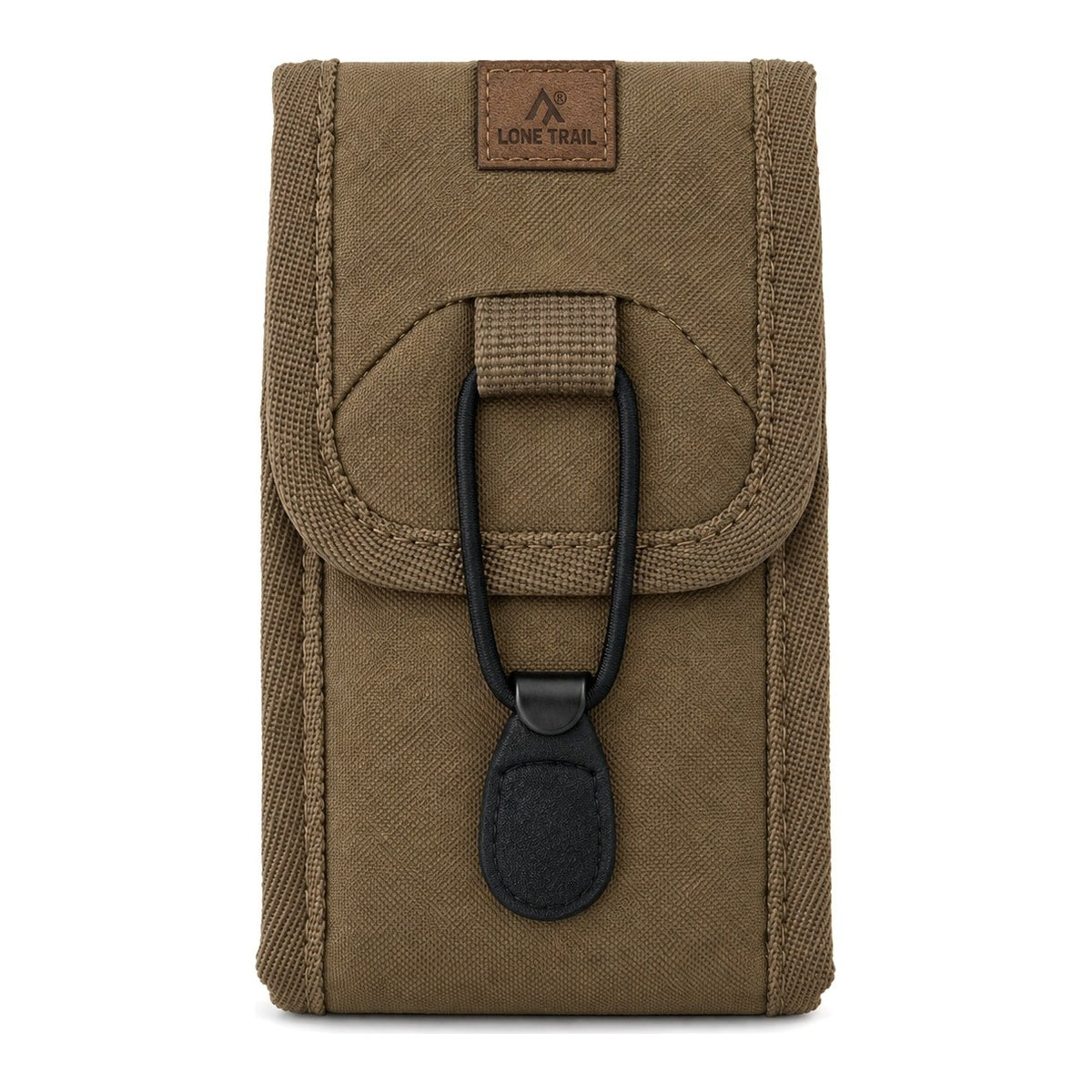 Rangefinder pouch, front, elastic cord and hook closure